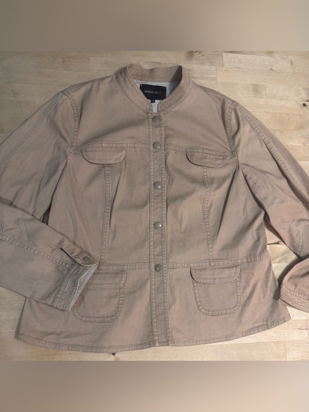 Lafayette 148 New York Beige Utility Jacket